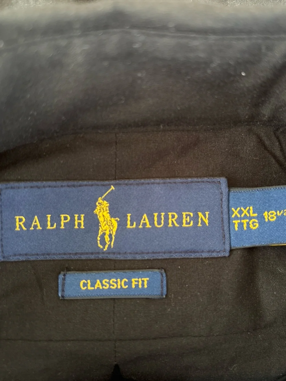 Polo by Ralph Lauren Black Button-Down Shirt with Red Pony Size XXL